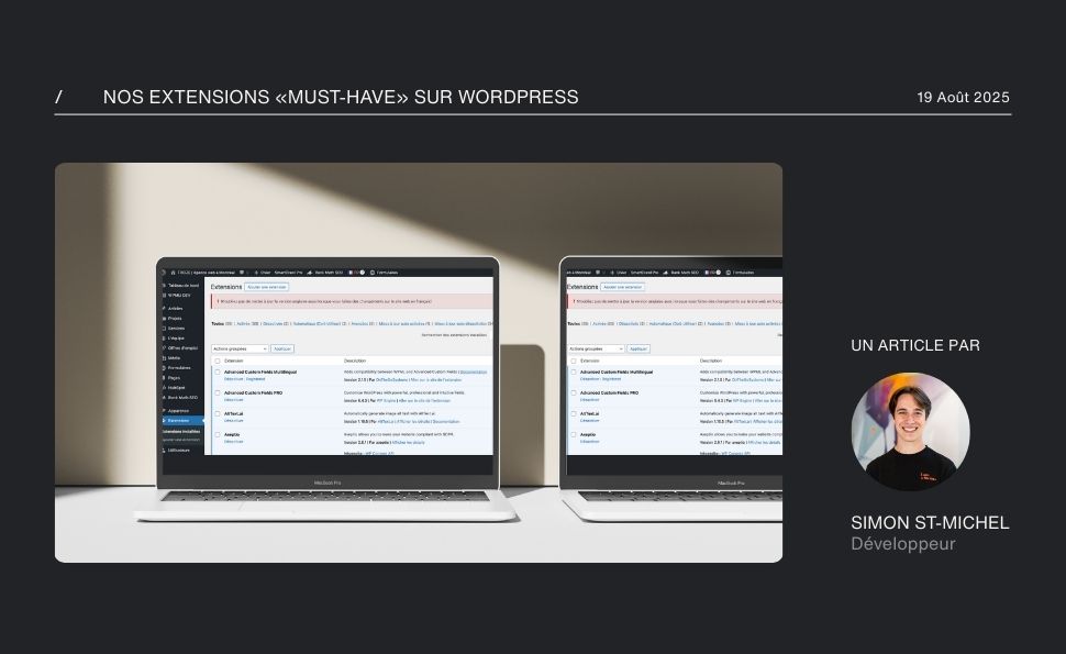 Nos extensions «must-have» sur WordPress