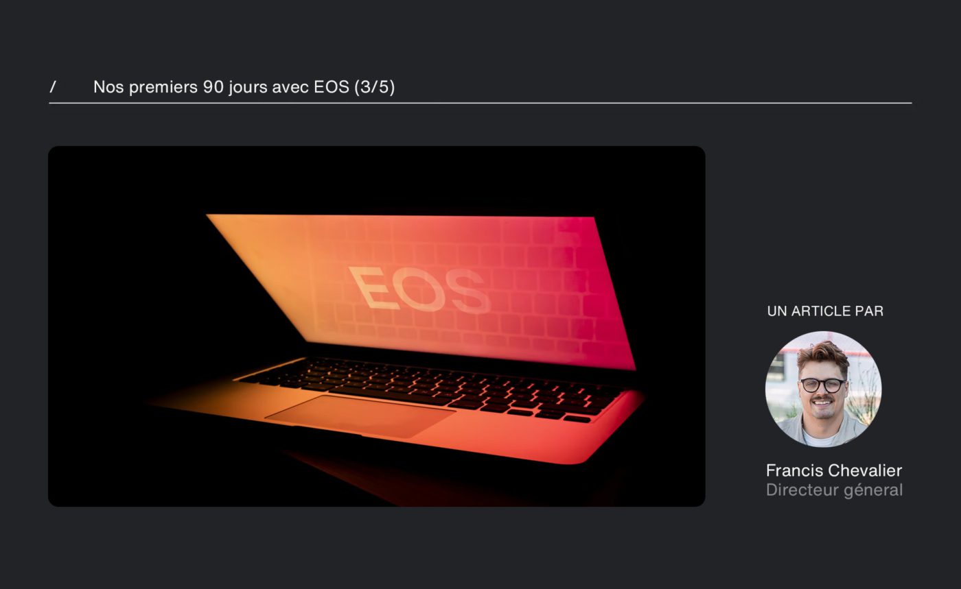 Our First 90 Days with EOS (3/5)